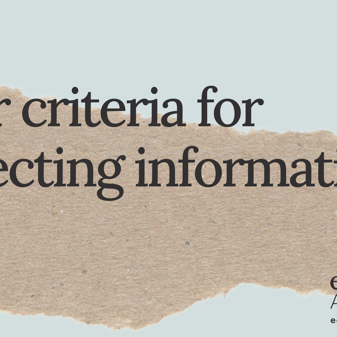 Image of: Four criteria for collecting information